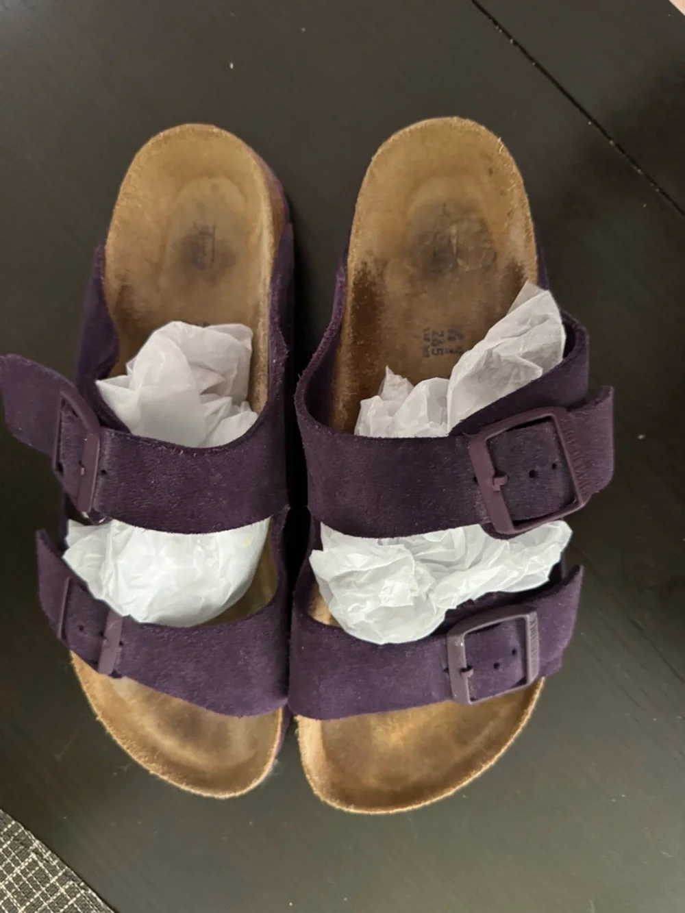 Birkenstock Purple Suede Two-Buckle Arizona 41 (10) - Picture 9 of 15